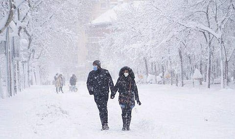 സ്പെയിനിലെ കനത്ത മഞ്ഞു വീഴ്ച/ ട്വിറ്റർ
