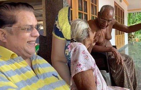 വൈറല്‍ വിഡിയോ കണ്ട് ചിരിക്കുന്ന ജഗതി ശ്രീകുമാര്‍/ വിഡിയോ സ്‌ക്രീന്‍ഷോട്ട്‌