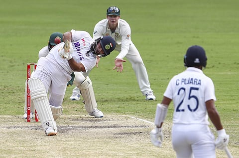 ബ്രിസ്‌ബെയ്ന്‍ ടെസ്റ്റില്‍ റിഷഭ് പന്തിന്റെ ബാറ്റിങ്/ഫോട്ടോ: എപി