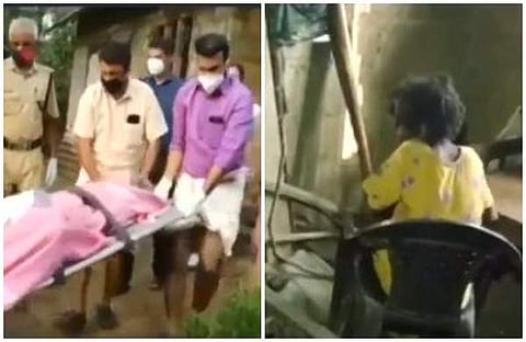 വൃദ്ധ ദമ്പതികളെ ആശുപത്രിയിലേക്ക് മാറ്റുന്നതിന്റെ ടി വി ദൃശ്യങ്ങള്‍