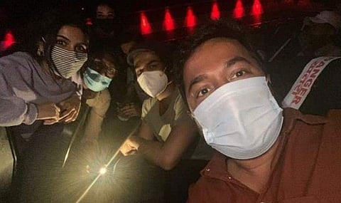 പ്രണവിനും കല്യാണിക്കുമൊപ്പം തിയറ്ററിൽ വിനീത് ശ്രീനിവാസൻ/ ഇൻസ്റ്റ​ഗ്രാം