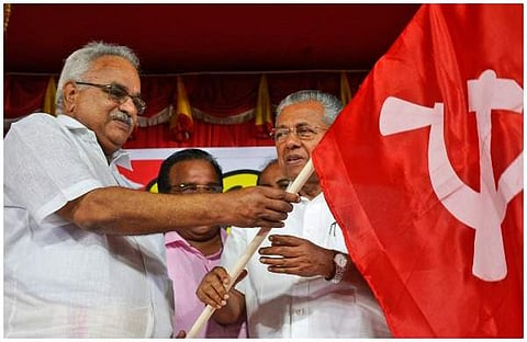 സിപിഐ സംസ്ഥാന സെക്രട്ടറി കാനം രാജേന്ദ്രനും മുഖ്യമന്ത്രി പിണറായി വിജയനും എല്‍ഡിഎഫ് ജാഥയില്‍/ ഫയല്‍ ചിത്രം