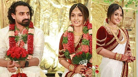 ആത്മീയ രാജനും സനൂപും വിവാ​ഹവേളയിൽ/ ഫേയ്സ്ബുക്ക്