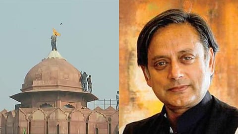 ചെങ്കോട്ടയില്‍ കര്‍ഷക പതാക ഉയര്‍ത്തുന്നു/ എഎന്‍ഐ ചിത്രം