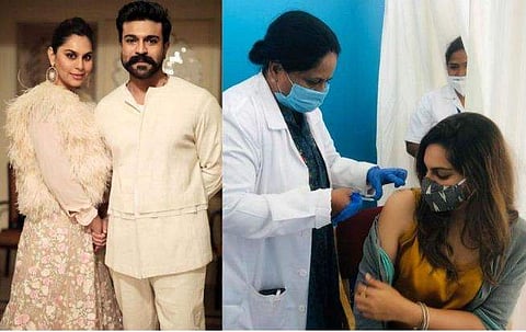 രാം ചരണിനൊപ്പം, വാക്സിൻ സ്വീകരിക്കുന്ന ഉപാസന/ ഇൻസ്റ്റ​ഗ്രാം