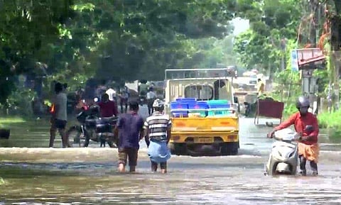 ചങ്ങനാശ്ശേരിയിലെ വെള്ളക്കെട്ട് / എഎൻഐ ചിത്രം