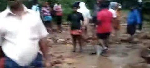 ഉരുള്‍പൊട്ടല്‍ ഉണ്ടായ എരുമേലി ഏയ്ഞ്ചല്‍വാലി, ടെലിവിഷന്‍ ദൃശ്യം