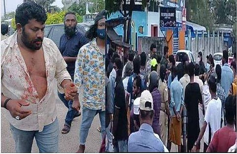 കൊല്ലം ബീച്ചിലുണ്ടായ സംഘര്‍ഷം / ഫെയ്‌സ്ബുക്ക് ചിത്രം