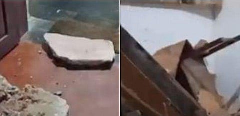 അപകടത്തിന്റെ ടെലിവിഷൻ ദൃശ്യം