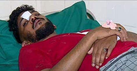 ആശുപത്രിയില്‍ ചികിത്സയില്‍ കഴിയുന്ന അബ്ദുള്‍ അസീബ് , ടെലിവിഷന്‍ ചിത്രം