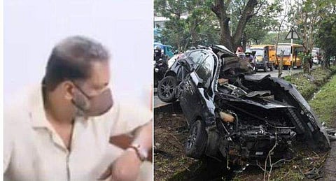 ഹോട്ടല്‍ ഉടമ റോയി പൊലീസിന് മുന്നില്‍/ ടെലിവിഷന്‍ ദൃശ്യം