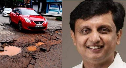 തകര്‍ന്നുകിടക്കുന്ന റോഡ്, മുഹമ്മദ് റിയാസ്