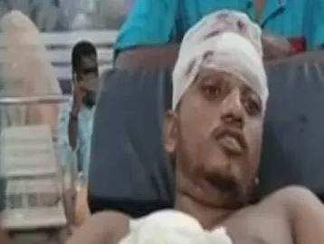 വെട്ടേറ്റ അരുൺ/ ടെലിവിഷൻ ദൃശ്യം