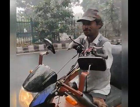 കൈകാലുകള്‍ ഇല്ലാതെ വാഹനം ഓടിക്കുന്ന യുവാവ്, ട്വിറ്റര്‍