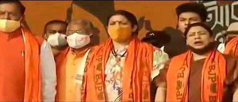 റാലിയില്‍ സ്മൃതി ഇറാനി / വീഡിയോ ദൃശ്യം