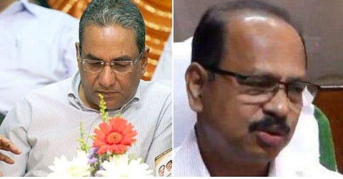 എ ഷാജഹാന്‍, വി ഭാസ്‌കരന്‍ എന്നിവര്‍ / ഫയല്‍ ചിത്രം