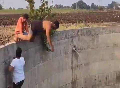 മൂര്‍ഖന്‍ പാമ്പിനെ രക്ഷിക്കാന്‍ കിണറ്റിലേക്ക് എടുത്തുചാടുന്ന യുവാവ്