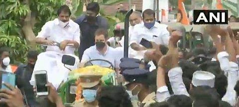 രാഹുല്‍ ഗാന്ധിയുടെ ട്രാക്ടര്‍ റാലിയില്‍ നിന്ന്/ എഎന്‍ഐ