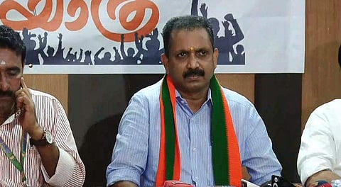 കെ സുരേന്ദ്രന്റെ വാര്‍ത്താസമ്മേളനം / ഫെയ്‌സ്ബുക്ക് ലൈവില്‍ നിന്ന്‌