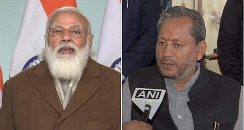 നരേന്ദ്രമോദി, തിരത് സിങ് റാവത്ത് / ഫയല്‍