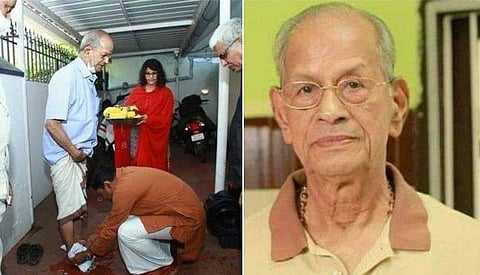 ഇ ശ്രീധരനെ കാല്‍ കഴുകി ആദരിക്കുന്നു / ഫയല്‍ ചിത്രം