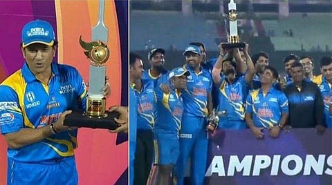 കിരീടവുമായി സച്ചിനും സംഘവും / ട്വിറ്റര്‍