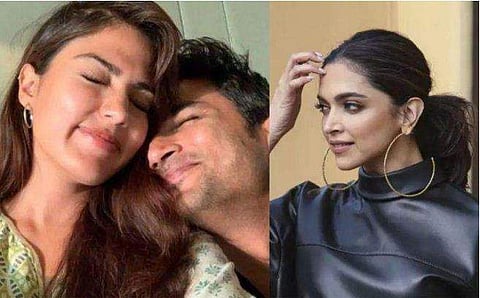 സുശാന്തും റിയയും, ദീപിക പദുക്കോൺ/ ഫയൽ ചിത്രം