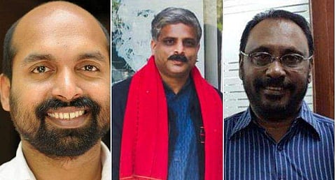 ശിവദാസന്‍, വിജു കൃഷ്ണന്‍, ചെറിയാന്‍ ഫിലിപ്പ് എന്നിവര്‍ / ഫയല്‍