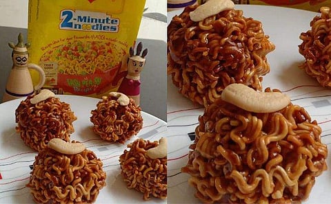 ട്വിറ്ററിൽ വൈറലായ മാ​ഗി ലഡ്ഡു ചിത്രം