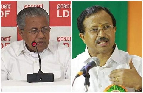 പിണറായി വിജയന്‍, വി മുരളീധരന്‍