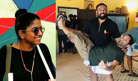 ഉണ്ണിമായ, ഫഹദിനെ പോക്കി നിൽക്കുന്ന ബാബുരാജ്