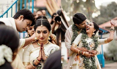 ഉത്തരയും നിതേഷും വിവാഹവേളയിൽ/ ഇൻസ്റ്റ​ഗ്രാം