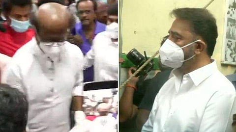 കമല്‍ഹാസനും രജനികാന്തും വോട്ട് രേഖപ്പെടുത്തി/ഫോട്ടോ: എഎന്‍ഐ