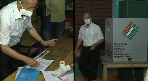 ഇ ശ്രീധരന്‍ വോട്ടുരേഖപ്പെടുത്തുന്നു / എഎന്‍ഐ ചിത്രം