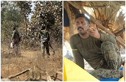 മാവോയിസ്റ്റ് മേഖലയില്‍ തെരച്ചില്‍ നടത്തുന്ന സൈന്യം, സോഷ്യല്‍ മീഡിയയില്‍ പ്രചരിക്കുന്ന കമാന്‍ഡോയുടെ ചിത്രം