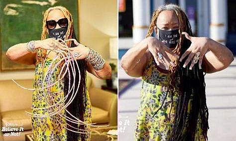 നഖം നീട്ടി വളർത്തിയും നഖം മുറിച്ച ശേഷവും അയന്നാ വില്യംസ്/ ട്വിറ്റർ