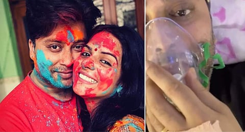 രാഹുലും ഭാര്യ ജ്യോതിയും, ആശുപത്രിയില്‍ നിന്നുള്ള രാഹുലിന്റെ ദൃശ്യം/ ഇന്‍സ്റ്റഗ്രാം