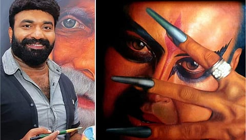 കോട്ടയം നസീർ, അദ്ദേഹം വരച്ച ദി​ഗംബരന്റെ ചിത്രം/ ഫേയ്സ്ബുക്ക്