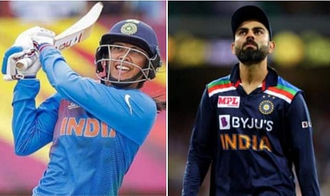 വിരാട് കോഹ് ലി, മന്ദാന/ഫയൽ ചിത്രം