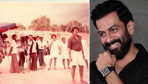 ഉണരൂ എന്ന സിനിമയുടെ ലൊക്കേഷനിൽ സുകുമാരനും മോഹൻലാലും, പൃഥ്വിരാജ്/ ഫേയ്സ്ബുക്ക്