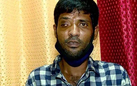 ട്രെയിനില്‍ യുവതിയെ ആക്രമിച്ച കേസില്‍ പിടിയിലായ പ്രതി ബാബുക്കുട്ടന്‍