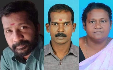 മരിച്ച ശ്യാംകുമാർ,സന്തോഷ്, ഭാര്യ റംല