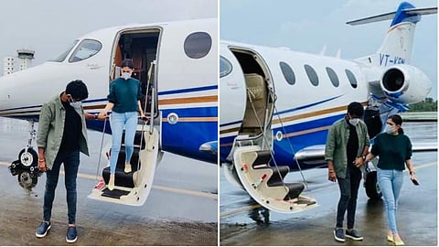 നയൻതാരയും വിഘേനേഷും കൊച്ചി വിമാനത്താവളത്തിൽ വന്നിറങ്ങിയപ്പോൾ/ ഇൻസ്റ്റ​ഗ്രാം