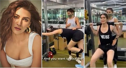 കൃതി സനനിന്റെ വർക്കൗട്ട് വിഡിയോയിൽ നിന്ന്