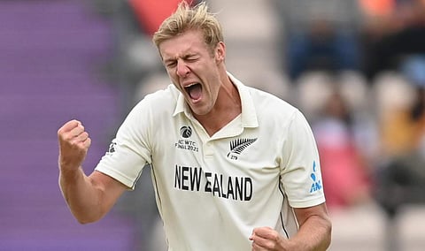 ഋഷഭ് പന്തിന്റെ വിക്കറ്റെടുത്ത ജാമിസണിന്റെ ആ​ഹ്ലാദം/ ട്വിറ്റർ