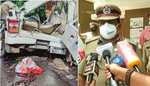 പൊലീസ് കമ്മീഷണര്‍ മാധ്യമങ്ങളോട് സംസാരിക്കുന്നു / ടെലിവിഷന്‍ ചിത്രം