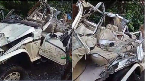 അപകടത്തില്‍പ്പെട്ട വാഹനം