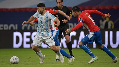 അർജന്റീന-പാരാ​ഗ്വേ മത്സരത്തിൽ/ഫോട്ടോ: ട്വിറ്റർ