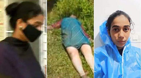 അറസ്റ്റിലായ രേഷ്മ, ആര്യയുടെ മൃതദേഹം / ടെലിവിഷന്‍ ചിത്രം