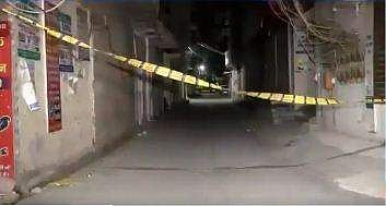 ദമ്പതികള്‍ക്ക് നേരെ വെടിവെയ്പ് നടന്ന സ്ഥലം പൊലീസ് സീല്‍ ചെയ്ത നിലയില്‍